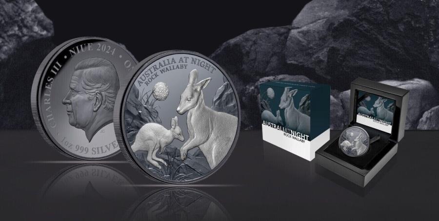 ڶ/ʼݾڽա ƥ 󥳥 [̵] 2024 Niue Rock Wallaby Kangaroo Australia at Night $ 1 1 OZ Pure Silver BlackOGP 2024 NIue Rock Wallaby Kangaroo Australia At Night $1 1 Oz Pure Silver Black OGP