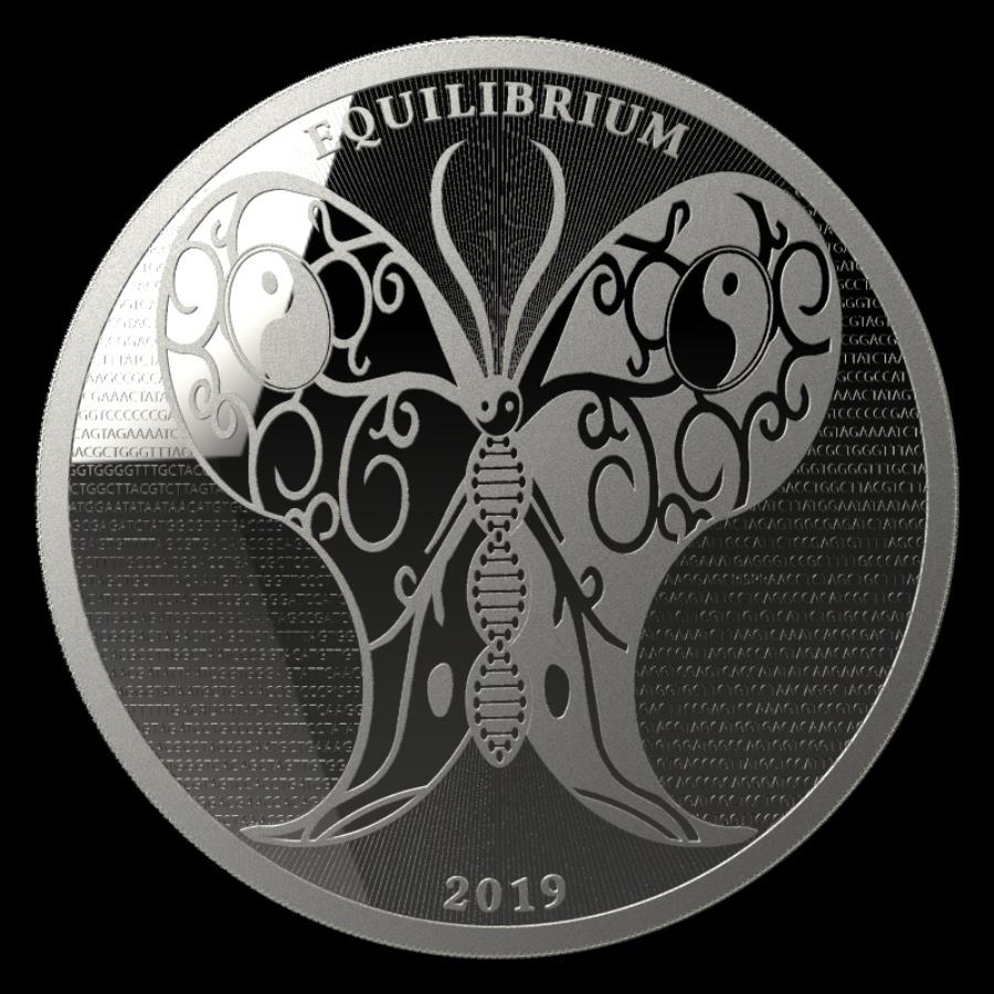 yɔi/iۏ؏tz AeB[NRC _RC [] 2019Vo[gPEtFo^tC1IX̃v[tCN 2019 Silver Tokelau Equilibrium: Butterfly 1 oz Prooflike