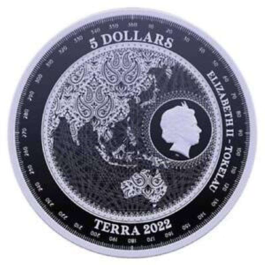 yɔi/iۏ؏tz AeB[NRC _RC [] 2022 SILVER TOKELAU TERRA 1 oz Prooflike 2022 Silver Tokelau Terra 1 oz Prooflike