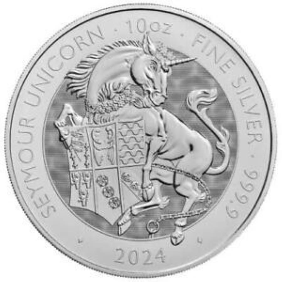  アンティークコイン モダンコイン  2024 10 OZ British Tudor Beasts：Seymour Unicorn Silver Coin（BU） 2024 10 oz British Tudor Beasts: Seymour Unicorn Silver Coin (BU)