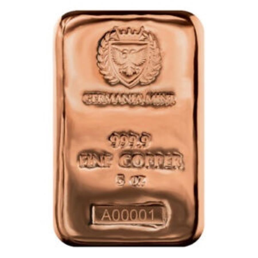 yɔi/iۏ؏tz AeB[NRC _RC [] 5IXQ}jA~go[ 5 oz Germania Mint Cast Copper Bar