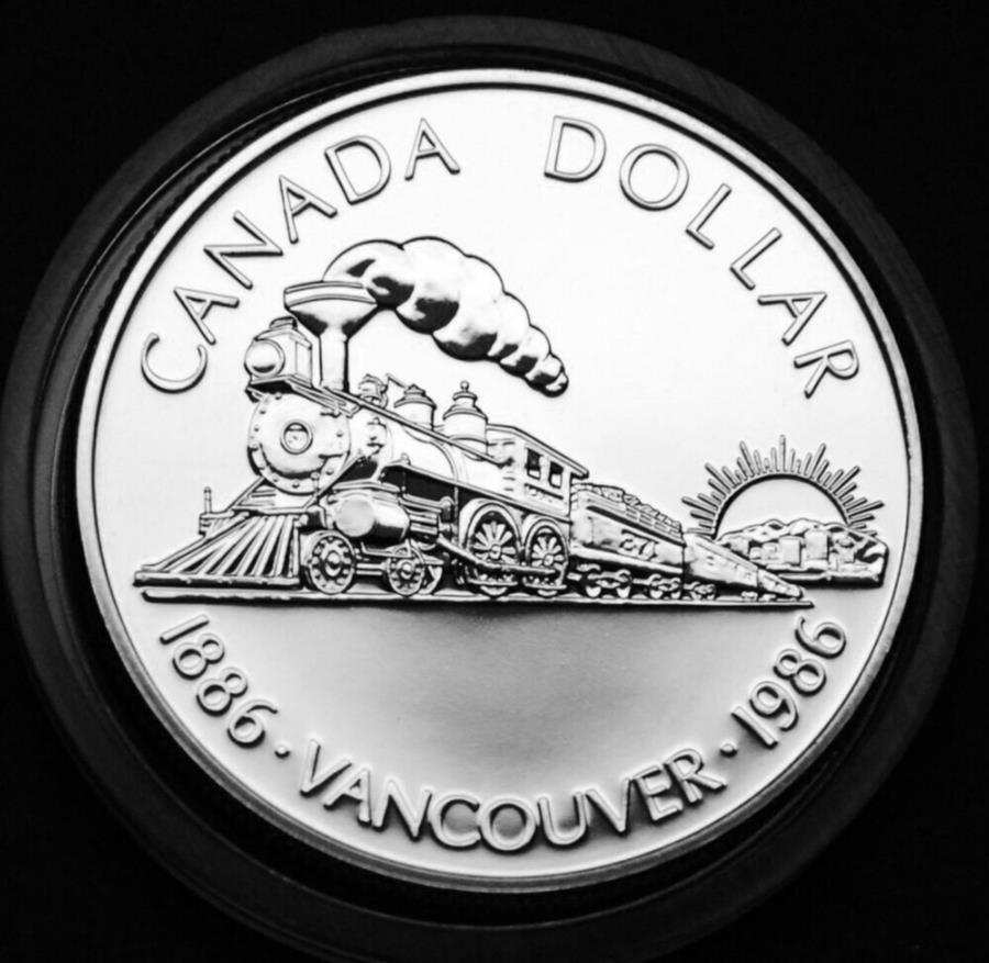 yɔi/iۏ؏tz AeB[NRC _RC [] 1986W{$ 1oN[o[̐ݗ 1986 silver specimen $1 The founding of Vancouver