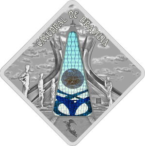 ブラジリア大聖堂 - ホーリーウィンドウシルバーコイン10 $パラ2012 BRASILIA CATHEDRAL - Holy Windows Silver Coin 10$ Palau 2012