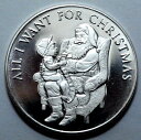 2001 1 oz 999シルバーラウンド平和地球上の私がクリスマスコインに欲しいすべて 2001 1 OZ 999 Silver Round Peace on Earth All I Want For Christmas Coin