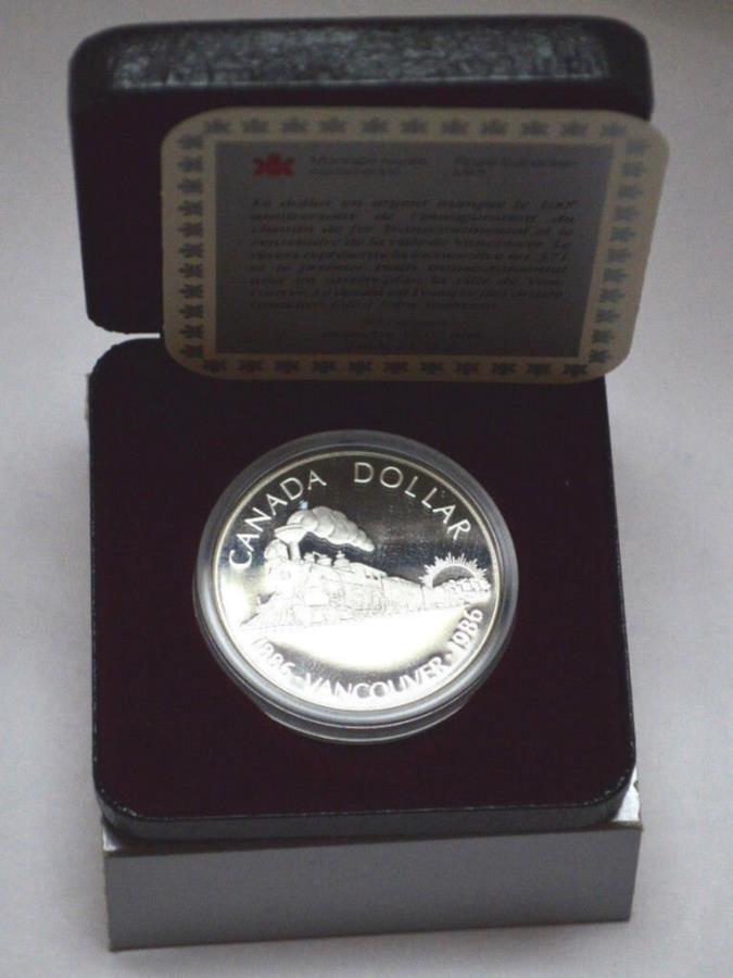 ڶ/ʼݾڽա ƥ 󥳥 [̵] 1986ʥɥץ롼եХ󥯡Сȥ쥤.500Сܥå!!!! 1986 CANADIAN DOLLAR PROOF VANCOUVER TRAIN .500 SILVER COIN WITH BOX &CoA !!!!
