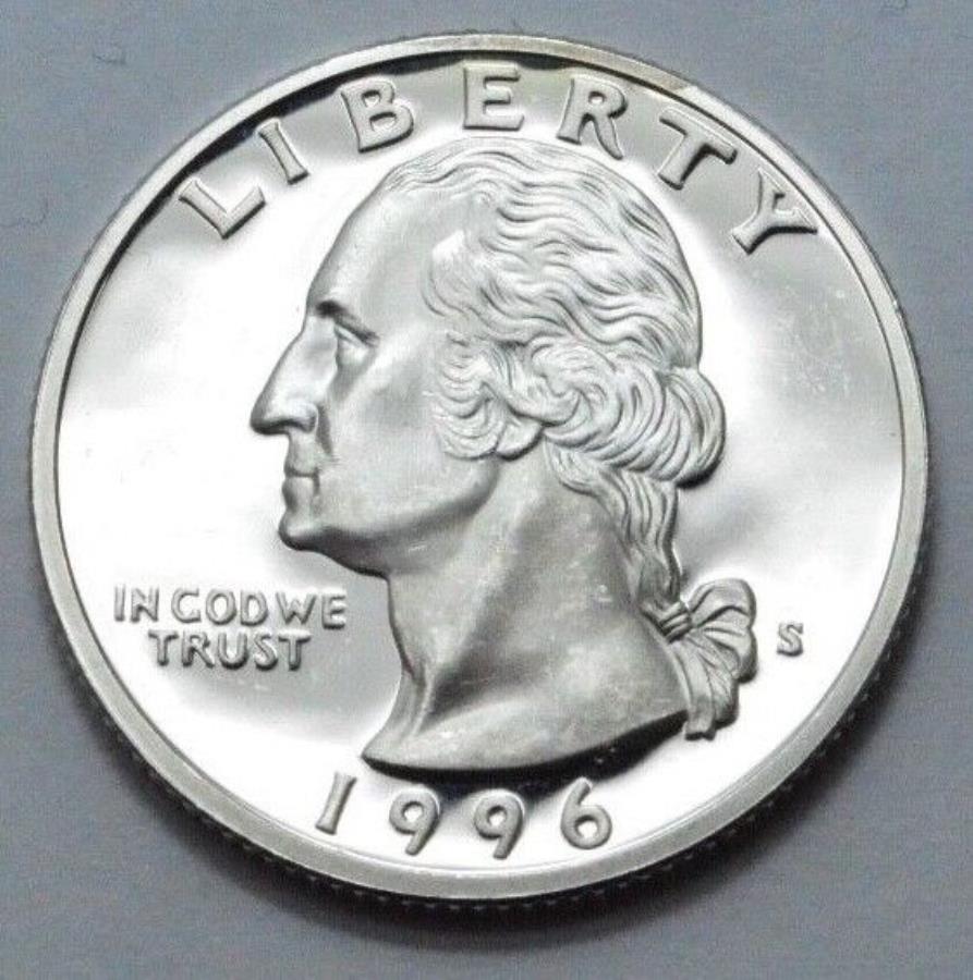 yɔi/iۏ؏tz AeB[NRC _RC [] 1996-Sv[tVgNH[^[Vo[NH[^[90Vo[\bhWFMS UNCRC 1996-S PROOF Washington Quarter Silver Quarter 90% Silver SOLID Gem MS UNC Coin