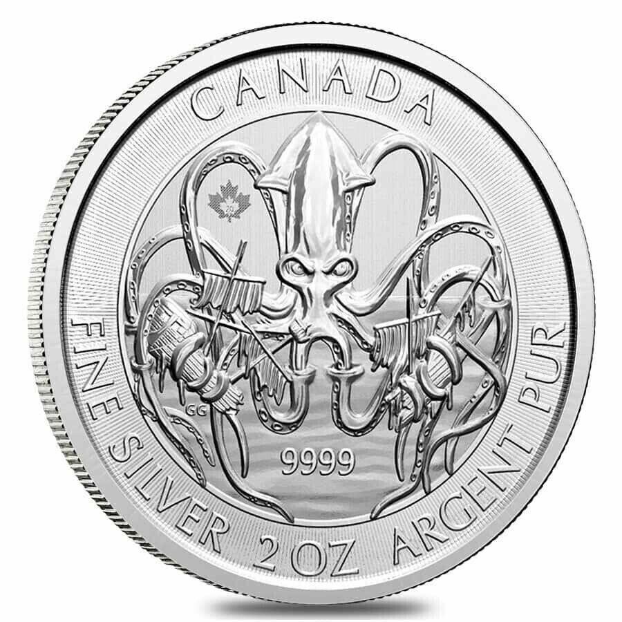 【極美品/品質保証書付】 アンティークコイン モダンコイン [送料無料] 2020 -Kraken 2 oz .9999 Silver Coin Sea Monster Folklore High Relief Pirate 2020 - Kraken 2 oz .9999 Silver Coin sea monster Folklore high relief pirate