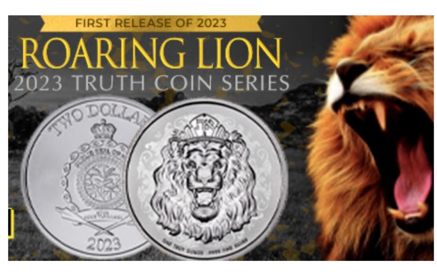 ڶ/ʼݾڽա ƥ 󥳥 [̵] 2023󥰥饤ȥ롼1󥹡 999СBU2ɥΥץ 2023 Roaring Lion Truth 1 oz. 999 Silver BU Coin 2 dollar Judah Jesus in capsule