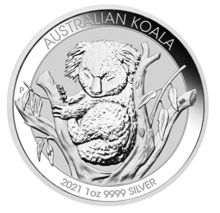  アンティークコイン モダンコイン  2021オーストラリアコアラ1オンス.999カプセルパースミントのシルバーコインBU 2021 Australia Koala 1 oz .999 silver coin BU in capsule-perth mint