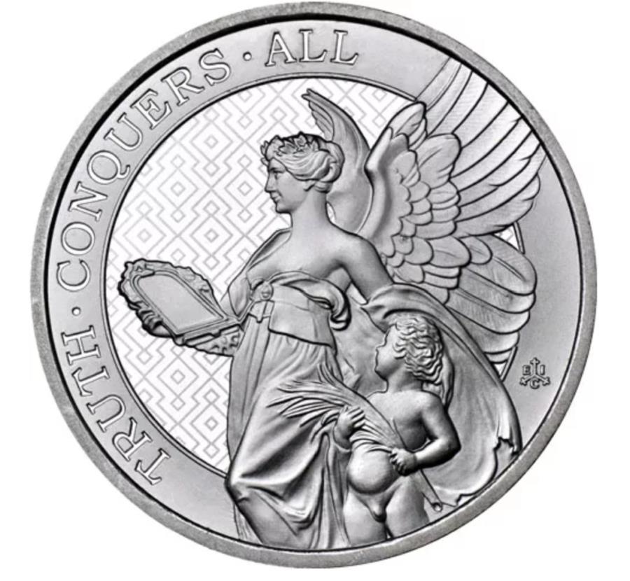 ڶ/ʼݾڽա ƥ 󥳥 [̵] 2022 1 oz .999Сȥ롼ϥץΤ٤ƤΥȥإʥBUޤ 2022 1 oz .999 silver TRUTH CONQUERS ALL St. Helena coin BU in capsule