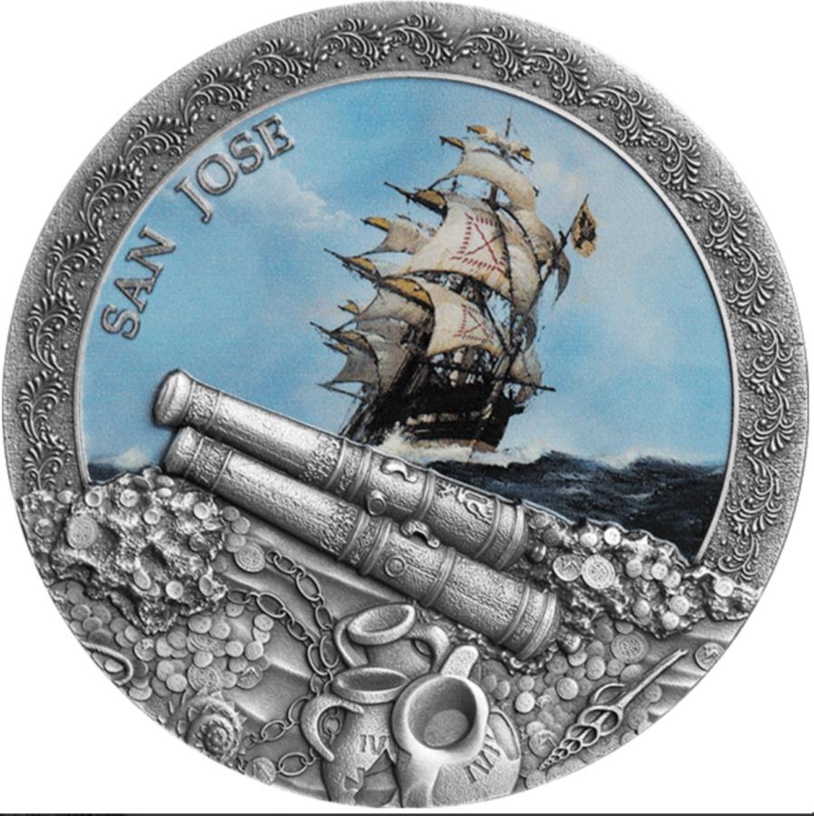 ڶ/ʼݾڽա ƥ 󥳥 [̵] Υɥåץå2.999ƥե˥åϥ꡼ե˥塼 San Jose Grand Shipwrecks 2 oz .999 Antique Finish High Relief coin Niue