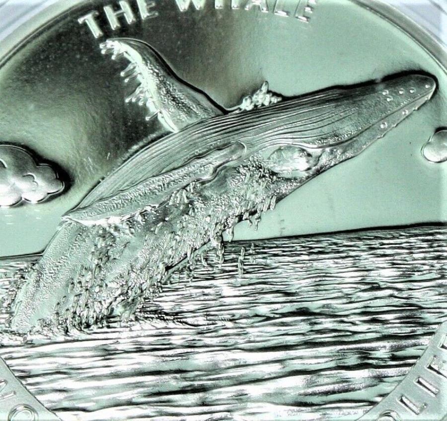  アンティークコイン モダンコイン  2020 Congo Humpback Whale Breaching .999 1 OZ Silver Coin in Capsule Bu 2020 Congo Humpback Whale breaching .999 1 oz Silver Coin In Capsule BU