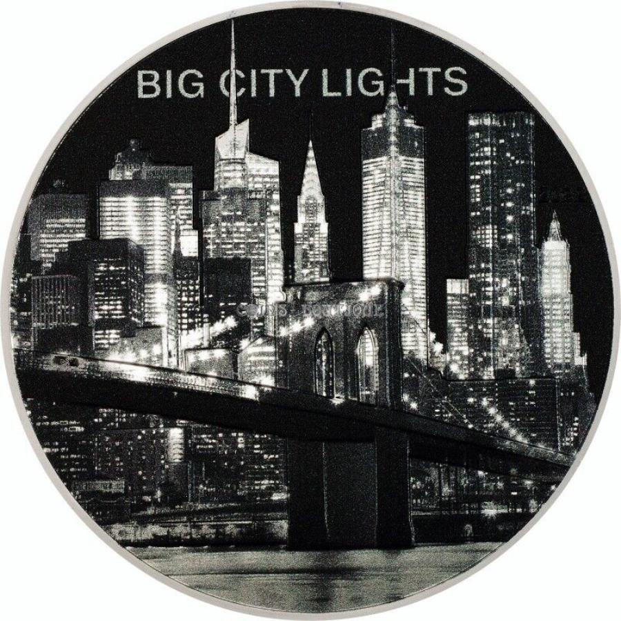  アンティークコイン モダンコイン  ニューヨークビッグシティライト1オンスシルバーコインクックアイランド2022 New York big city lights 1 oz silver coin Cook Islands 2022