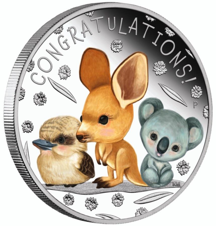 ڶ/ʼݾڽա ƥ 󥳥 [̵] 1/2󥹥Сץ롼ե󥪡ȥꥢ2023 Newborn 1/2oz silver proof coin Australia 2023