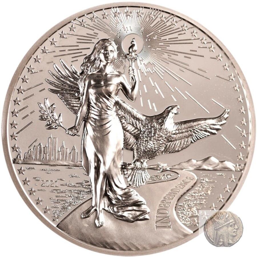 ڶ/ʼݾڽա ƥ 󥳥 [̵] ꥫΩ3󥹾С饦2021 American Virtues Independence 3 oz proof silver round 2021