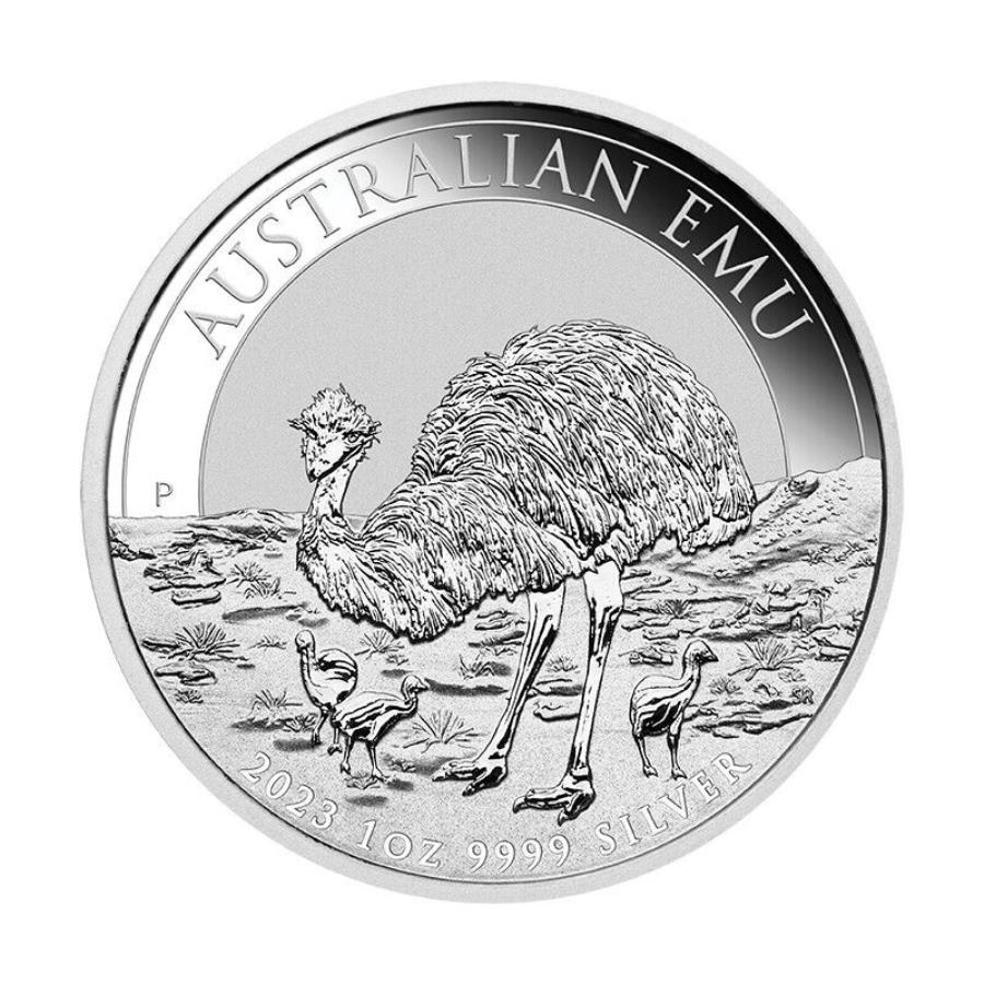 【極美品/品質保証書付】 アンティークコイン モダンコイン [送料無料] 5xパースミントオーストラリアエミュー2023 1オンスの銀地金コイン 5x Perth Mint Australian Emu 2023 1oz Silver Bullion Coin