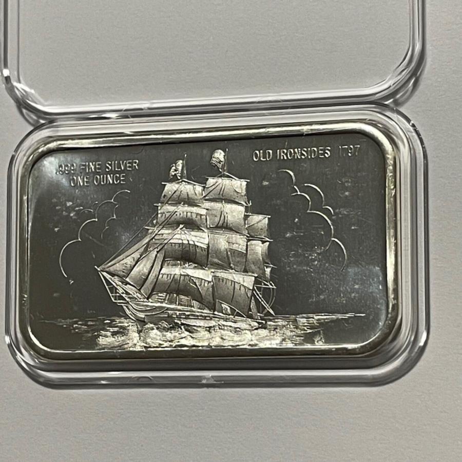 ڶ/ʼݾڽա ƥ 󥳥 [̵] ɥ󥵥1797 USSˡ1ȥ.999ե󥷥СС󥴥åȥ Old Ironsides 1797 USS Constitution 1 Troy Oz .999 Fine Silver Bar Ingot Medal