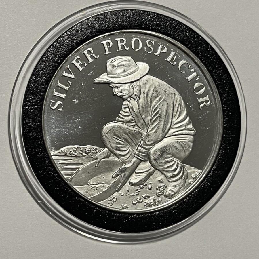  アンティークコイン モダンコイン  シルバー探検家クラシックコイン1トロイオズ.999ファインシルバーラウンドメダルメダリオン Silver Prospector Classic Coin 1 Troy Oz .999 Fine Silver Round Medal Medallion