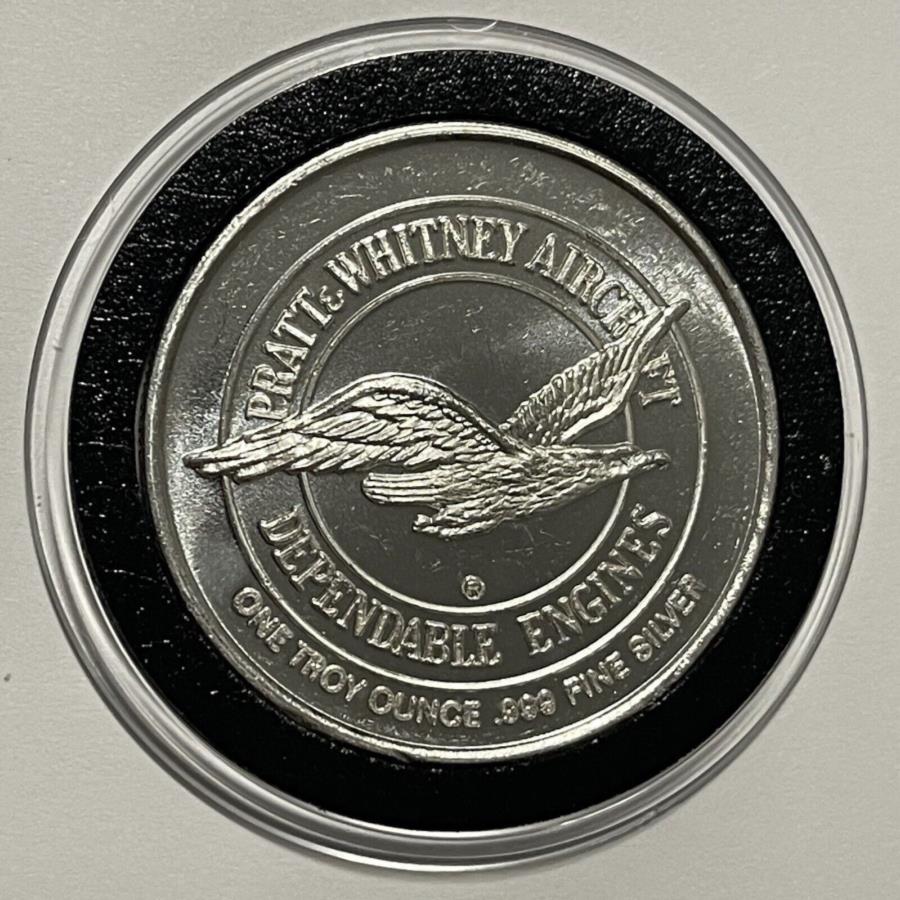 yɔi/iۏ؏tz AeB[NRC _RC [] vbgzCbgj[q@RN^[RC1gCIY.999t@CsAVo[AGEh Pratt & Whitney Aircraft Collector Coin 1 Troy Oz .999 Fine Pure Silver Ag Round