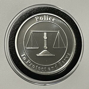 警察法執行機関の贈与プレゼントコイン1トロイオズ.999ファインシルバーラウンドメダル Police Law Enforcement Gift Present Coin 1 Troy Oz .999 Fine Silver Round Medal