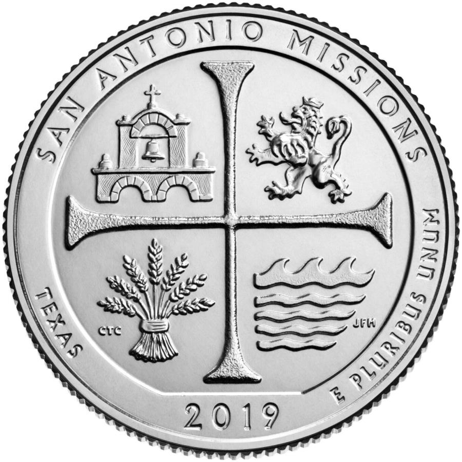 yɔi/iۏ؏tz AeB[NRC _RC [] 2019 S San Antonio Missions NPlB US~g[z܂B 2019 S San Antonio Missions NP Quarter. Uncirculated From US Mint roll.