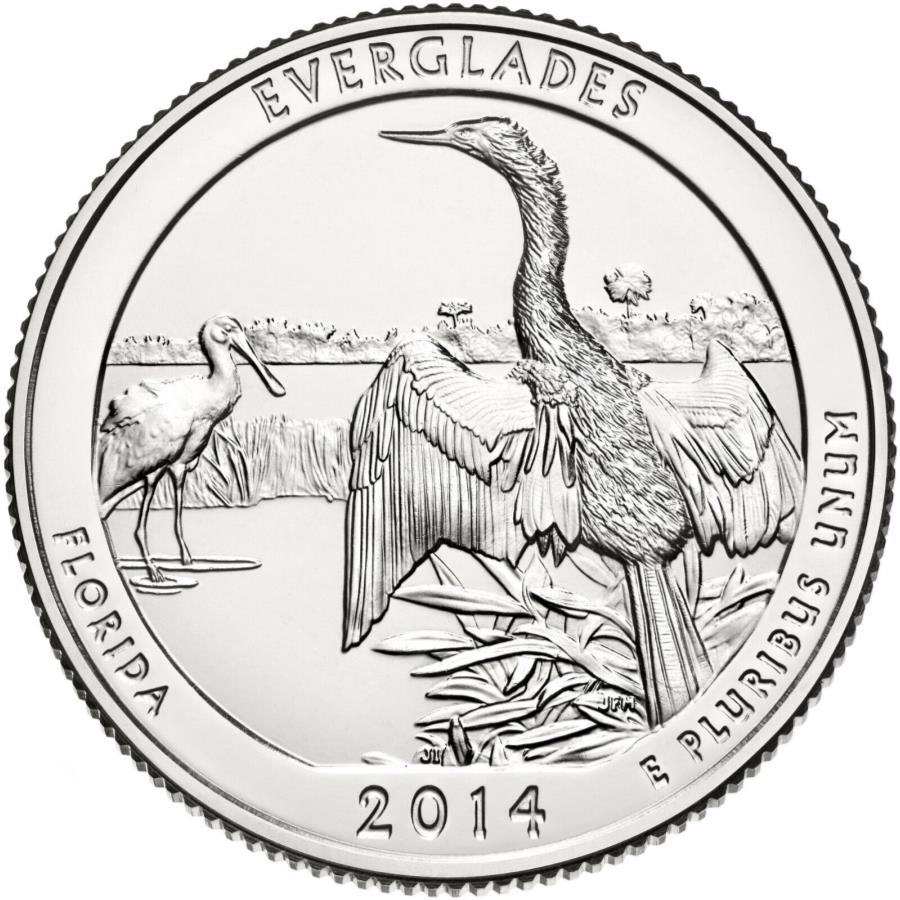 yɔi/iۏ؏tz AeB[NRC _RC [] 2014 S Everglades Park QuarterB ATBV[ÝAUS~g[z܂B 2014 S Everglades Park Quarter. ATB Series Uncirculated From US Mint roll.