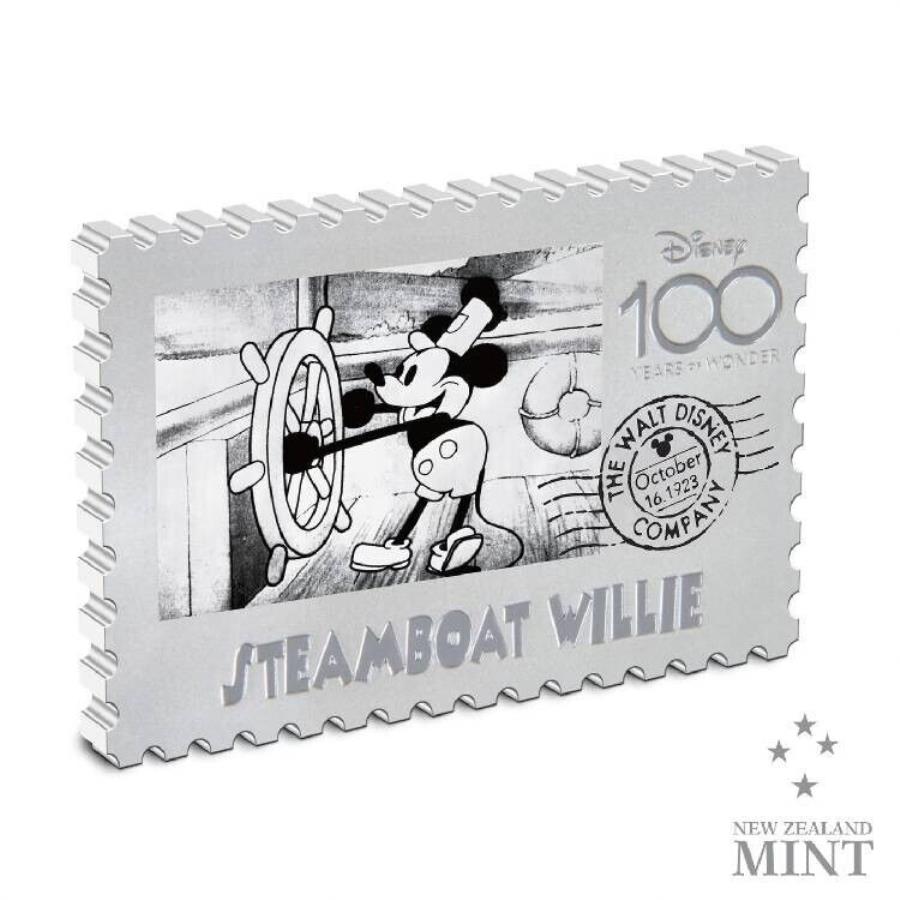 ڶ/ʼݾڽա ƥ 󥳥 [̵] 100ǯǥˡߥåޥܡȥ꡼1.999Сܥå 100 yr Disney Mickey Mouse Steamboat Willie Stamp 1 oz .999 Silver Coin In Box