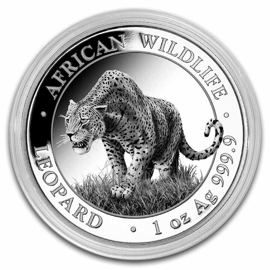 yɔi/iۏ؏tz AeB[NRC _RC [] 2023\}ÃqE1IX.999JvZ̐VĂRC傫ȔL 2023 Somalian Leopard 1 oz .999 Silver Coin Big Cat on the prowl New in capsule