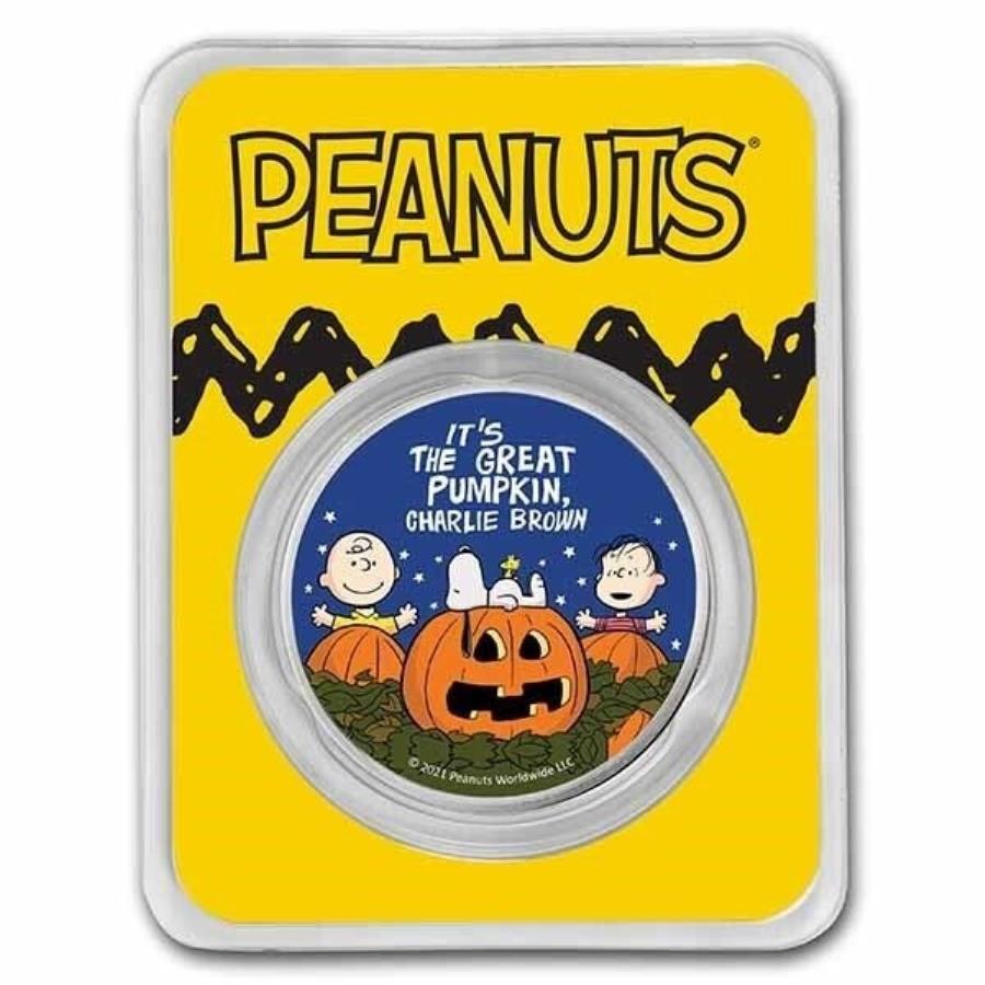 ڶ/ʼݾڽա ƥ 󥳥 [̵] 顼ԡʥåĥ졼ȥܥ㡼꡼֥饦55th 1.999СΥѡ쥸 Color Peanuts Great Pumpkin Charlie Brown 55th 1 oz .999 silver in Tamper Resist