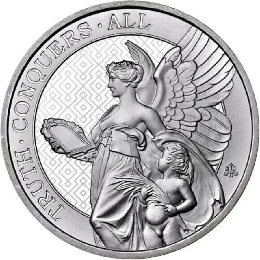 ڶ/ʼݾڽա ƥ 󥳥 [̵] 2022ȥإ1.999С?1󥯥󥺥ޥȥȥ롼ŷ 2022 St. Helena 1 oz .999 Silver ?1 coin Queen's Virtues Truth Beautiful Angel