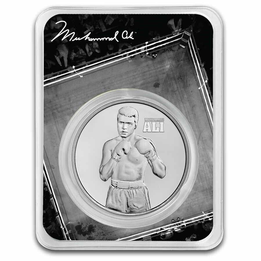  アンティークコイン モダンコイン  ムハンマドアリ1オンス.999シルバーコインボクシンググレイテストヒットリングキング新しいTEP Muhammad Ali 1 oz .999 Silver Coin Boxing Greatest Hits Ring King New in TEP