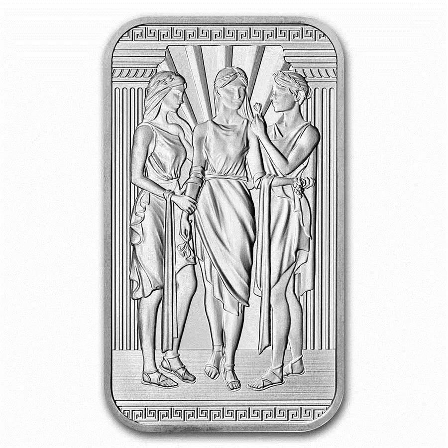 【極美品/品質保証書付】 アンティークコイン モダンコイン [送料無料] グレート彫刻1オンス.999シルバー3グレイスイングランド、スコットランド、アイルランド Great Engravers 1 oz .999 silver the Three Graces England, Scotland, Ireland