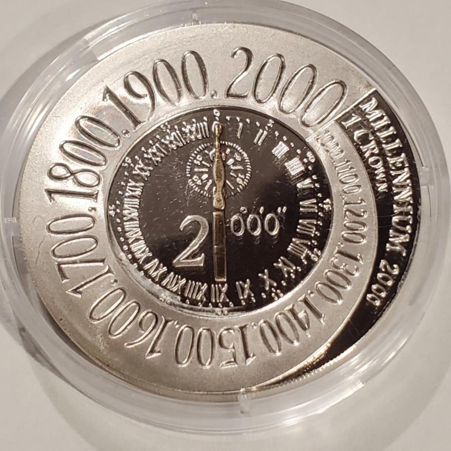 yɔi/iۏ؏tz AeB[NRC _RC [] j̓2000Vo[RCv[tNE~jAfBANC[GUxX Isle Of Man 2000 Silver Coin Proof Crown Millennium Meridian Queen Elizabeth