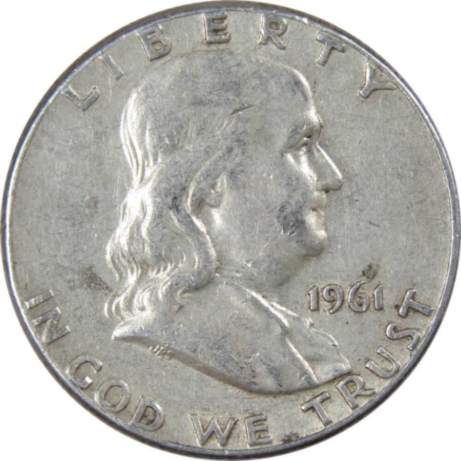 yɔi/iۏ؏tz AeB[NRC _RC [] 1961tNn[t_[AG90Vo[50C USRCW\ 1961 Franklin Half Dollar AG About Good 90% Silver 50c US Coin Collectible
