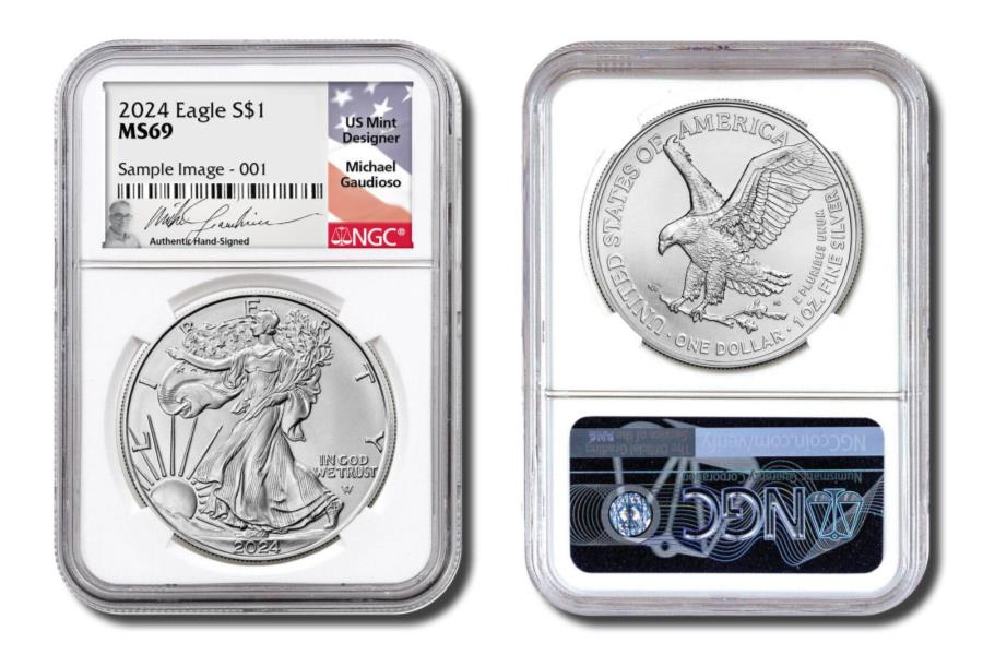  アンティークコイン モダンコイン  プリセル：2024 American Silver Eagle MS 69 NGC Gaudioso SKU：OPC114 Presale: 2024 American Silver Eagle MS 69 NGC Gaudioso SKU:OPC114