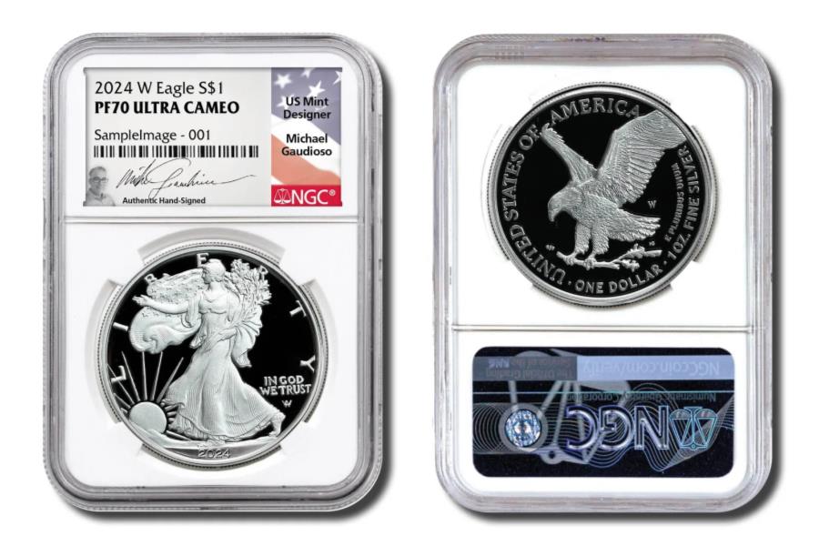  アンティークコイン モダンコイン  プリセール：2024 W American Silver Eagle PF70ucam NGC Gaudioso SKU：OPC117 Presale: 2024 W American Silver Eagle PF70UCAM NGC Gaudioso SKU:OPC117