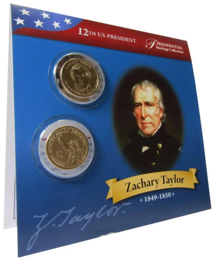 yɔi/iۏ؏tz AeB[NRC _RC [] 2009 PD Zachary Taylor Presidential Dollar 2 COIN SET BU CNSCIRCULATED BIFOLD 2009 P&D Zachary Taylor Presidential Dollar 2 Coin Set BU Uncirculated Bifold