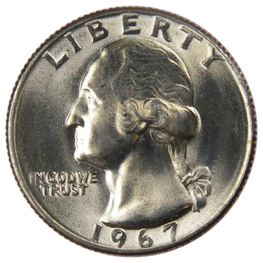 yɔi/iۏ؏tz AeB[NRC _RC [] 1967NVgNH[^[BU CNSCIRCULATED MINT STATE 25C US COIN Collectible 1967 Washington Quarter BU Uncirculated Mint State 25c US Coin Collectible