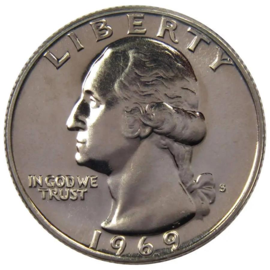 yɔi/iۏ؏tz AeB[NRC _RC [] 1969 SVgNH[^[`CXv[t25C USRCW\ 1969 S Washington Quarter Choice Proof 25c US Coin Collectible