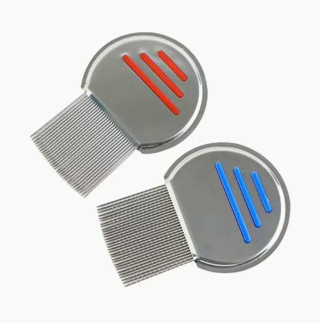 シラミ取り コーム ノミ取り ペット 保育園 スクリュー ねじ 形状 よく取れる　ブルーのお色1個