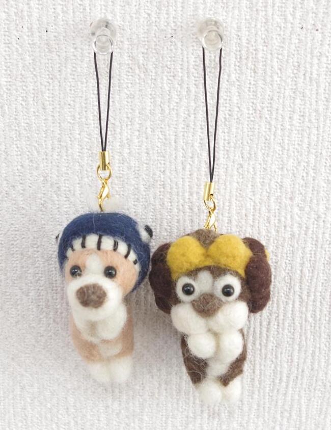 【残りライオンフレブル1点のみ】ハンドメイド 羊毛フェルト 犬 コーギー フレンチブルドッグ キーホルダー 完成品 百獣の王 ライオン クジラ 贈り物 母の日 日本製