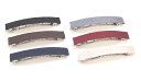 バレッタ 中 7cm 【同色2個セット】 〔シンプル 髪留め ベーシック 定番 ヘアアクセサリー無地 プレーン 材料 素材 手芸用品 DIY ハーフアップ上品 オフィス 仕事 ハンドメイド 〕
