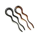 【再入荷】フランス製 クニュクニュピン 大 10cm ロング かんざし 〔大きめ ヘアピン Uピン 2本足ヘアスティック ヘアアレンジ グッズ まとめ髪 U字ピン くにゅくにゅ なみなみ 419 金属不使用 プラスチック製 アレルギーフリー 単品〕