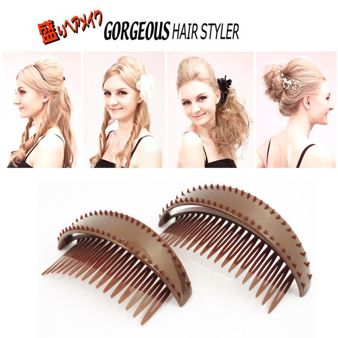 【半額】ゴージャスヘアスタイラー 大小2個セット 新型 〔ヘアアレンジ グッズ 華やかに盛れる まとめ髪ツール コームでしっかりとまる 便利 セルフヘアアレンジ...