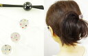【値下げ】玉かんざし クリア ラインストーン付 〔髪飾り ヘアスティック ヘアアクセサリー 1本簪 キラキラ 透明感 浴衣 ヘアアレンジ まとめ髪 和装 和風 涼しげ 夏 アップスタイル〕