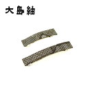 【限定品】バレッタ 大島紬 龍郷柄 濃茶 ミニ/小サイズ 〔小さめ 髪留め 前髪 サイド ちょこっと留め 髪どめ 和風 和柄 和モダン シンプル おしゃれ 髪飾...