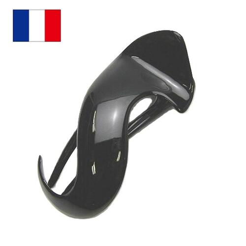 乐天商城 - フランス ヘアクリップ S字型 黒 〔サイドバンスクリップ 横から挿す髪どめ 無地 プレーン ヘアアクセサリー〕