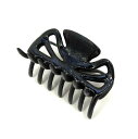 【訳ありB品】フランス製 バンスクリップ 757 黒 〔パンス ヘアクリップ 髪どめ 髪留め ブラック ヘアアクセサリー〕