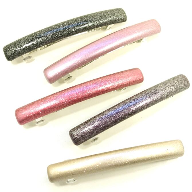 乐天商城 - 【限定品】バレッタ 大 メタリック ラメ 〔髪どめ 大きめ ストレートロング ヘアクリップ シンプル キラキラ おしゃれ 髪留め レディース 上品な華やかさ かわいい 量の多い髪もしっかりとまる ヘアアクセサリー 〕