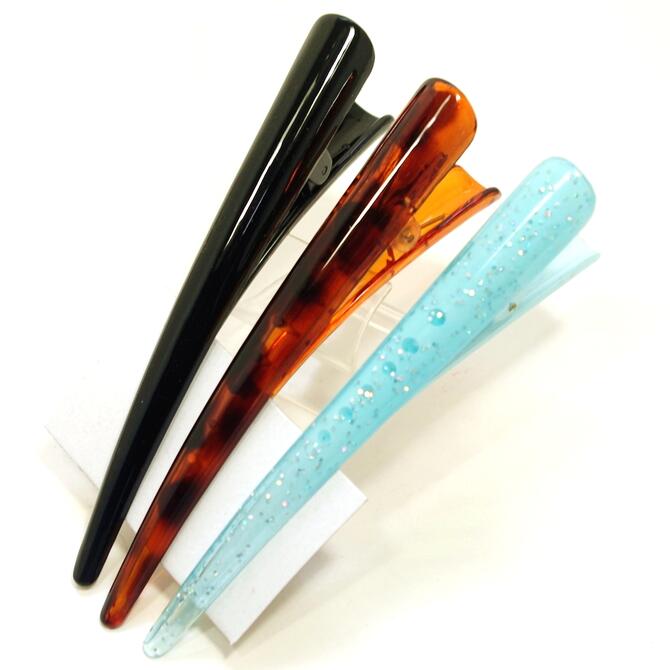 樂天商城 - 【限定品 残り1p】ヘアクリップ 大きめ コンコルドクリップ くちばし ビーク 〔大きい髪どめ シンプル ダッカール 横からとめる 髪留め ハーフアップ フルアップ まとめ髪〕